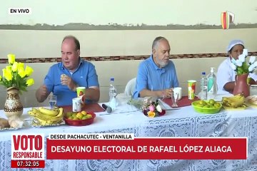 Rafael López Aliaga: candidato inicia su jornada con tradicional desayuno electoral