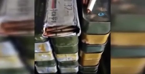 Afrin’de teröristlerin sığınağında mühimmat ele geçirildi
