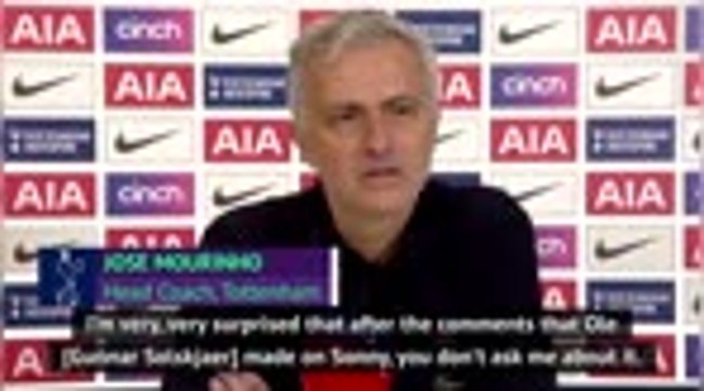 Sonny is very lucky that his father is a better person than Ole - Mourinho reacts to Solskjaer jibe