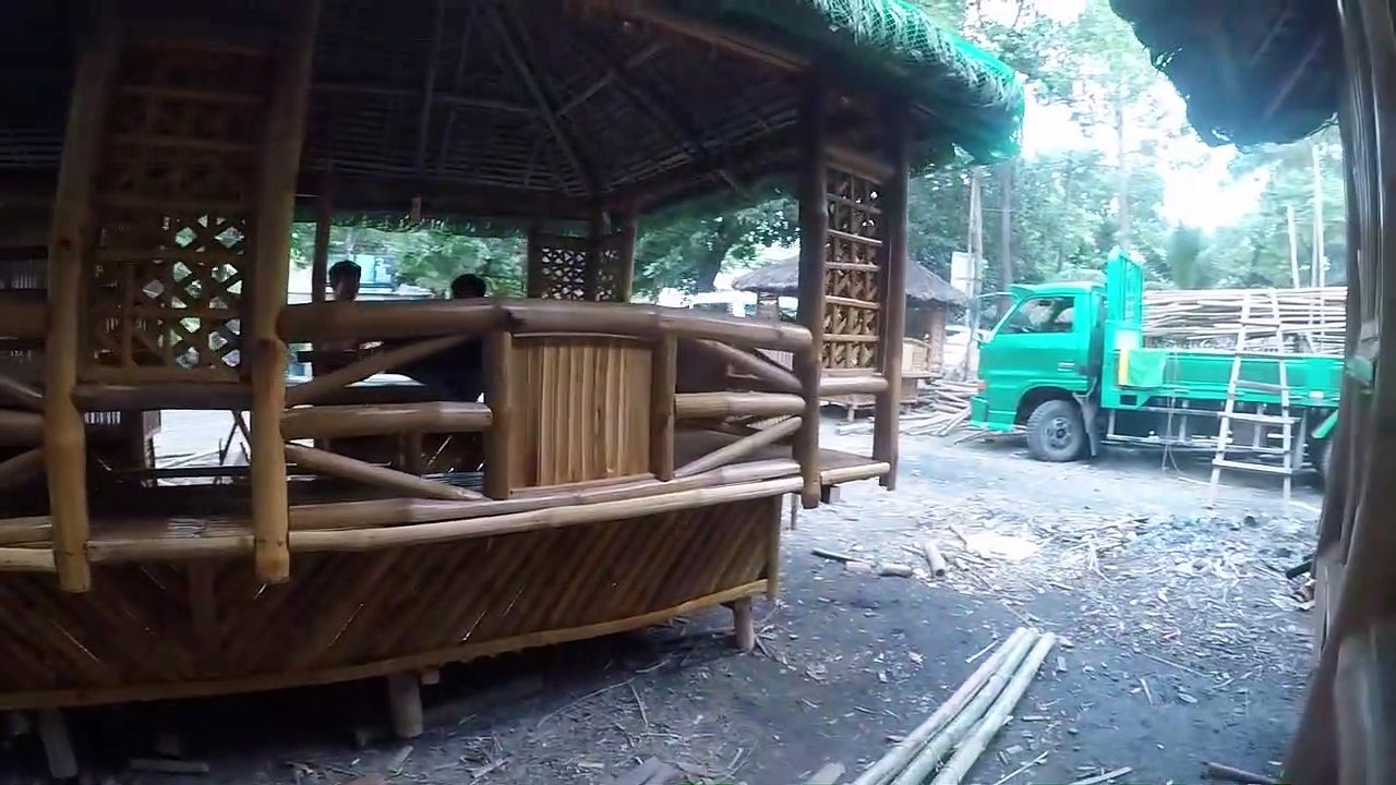 Bamboo Craft Houses With Prices. Carcar, Cebu, Philippines.