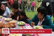 Así se desarrolla el desayuno electoral de Pedro Castillo en Cajamarca