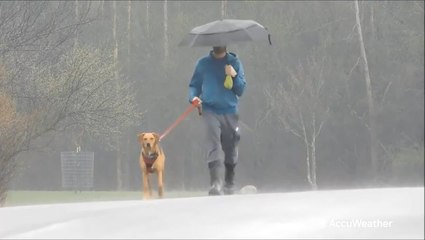 New Yorkers get outside on a rainy Sunday