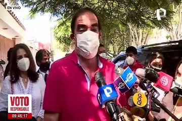 Yonhy Lescano: "esperaremos resultados en casa junto a la familia y militantes del partido"