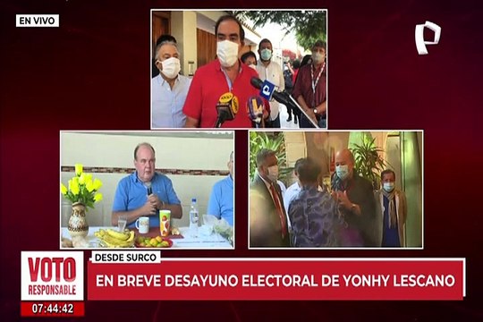 Yonhy Lescano: esperaremos resultados en casa junto a la familia y militantes del partido