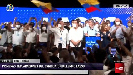 Primeras declaraciones del candidato Guillermo Lasso - Desde Ecuador