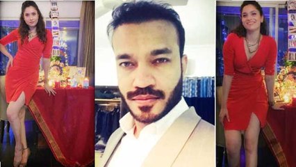 Ankita Lokhande का दिखा कातिलाना अंदाज़, Vicky संग Anniversary पर दिखी Red look  में | FilmiBeat