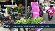 Razia Masker, Polisi Bagikan Masker dan Sayuran Gratis