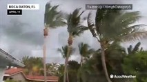 Powerful winds strike Florida as thunderstorms head southeast