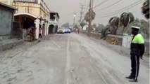 St Vincent’s volcano covers the island’s north with ash