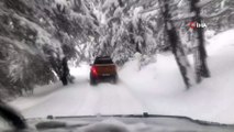 Karabük’te kar kalınlığı 60 santime ulaştı, köy yolları kapandı