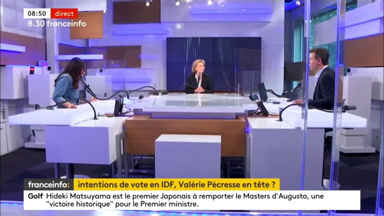 La présidente de la région Ile-de-France Valérie Pécresse assure qu'une défaite aux prochaines élections régionales "sonnerait la fin de (sa) carrière politique" - VIDEO