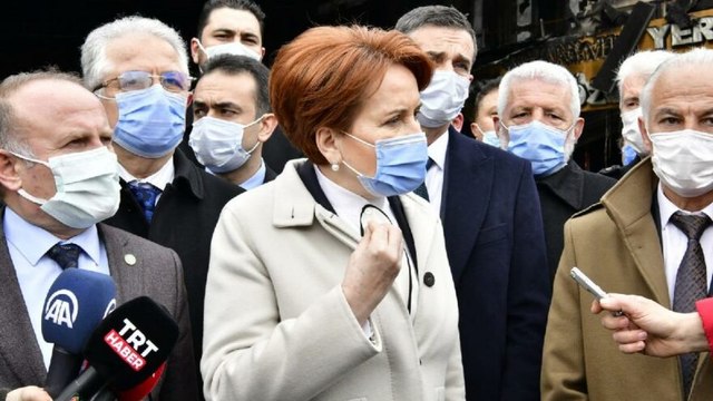 Akşener, Kızılcahamam Kasaplar Çarşısı'nda esnafa geçmiş olsun ziyaretinde bulundu
