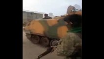 Bordo bereliler Afrin merkezine böyle girdi!