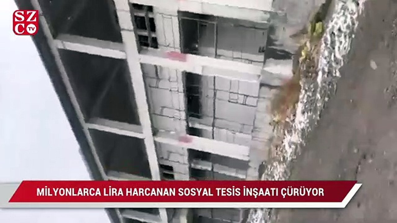 Milyonlarca lira harcanan sosyal tesis inşaatı çürüyor