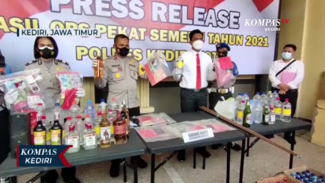 Ratusan Pelaku Kejahatan Terjaring Operasi Pekat Polres Kediri Kota