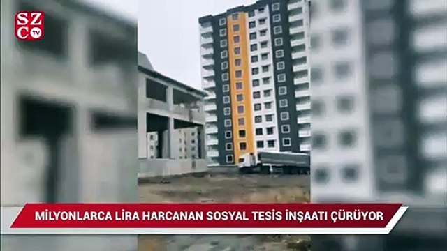 Milyonlarca lira harcanan sosyal tesis inşaatı çürüyor