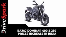 Bajaj Dominar 400 & 250 Prices Increased For The Second Time This Year | New Price List!