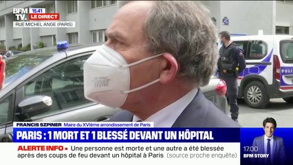 Francis Szpiner (maire du XVIe): "La personne visée l'a été à de nombreuses reprises, il semblerait que l'agent de sécurité ait été victime d'une balle perdue"