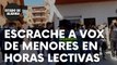 Escrache a Vox durante un acto público por un grupo de menores en hora lectivas: “Son menores”