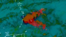 Satellite shows volcano erupting over three days