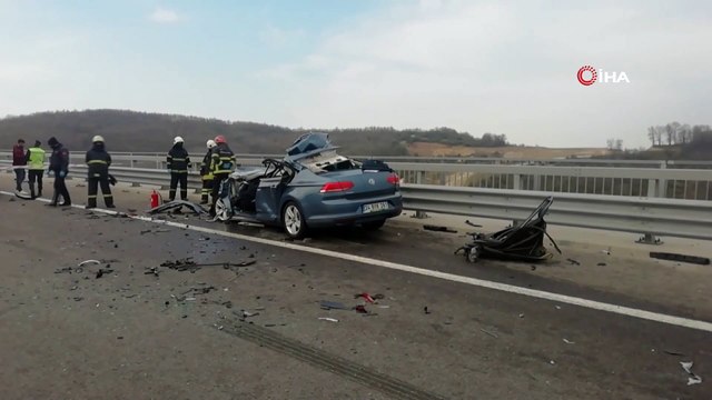 Kuzey Marmara Otoyolu’nda ölümle sonuçlanan feci kaza
