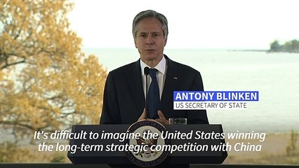 US 'falling behind' China on renewable energy investment, says Blinken