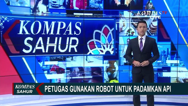 Kebakaran Pasar Inpres, Petugas Kerahkan Robot untuk Padamkan Api