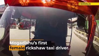 Mogadishu’s first female rickshaw taxi driver