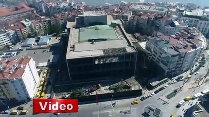 AKM'nin yıkımındaki son durum havadan böyle görüntülendi