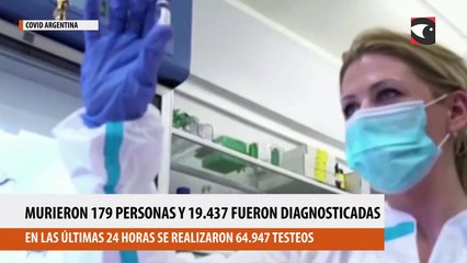Murieron 179 personas y 19437 fueron diagnosticadas