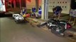 Homem fica ferido em colisão entre carro e moto no cruzamento das ruas São Paulo e Salgado Filho, no Centro