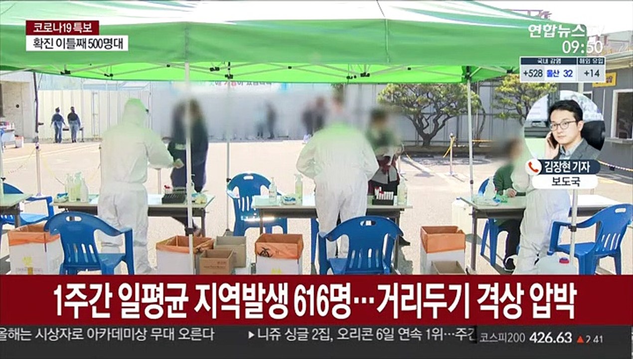신규 확진 542명…방역당국 "4차 유행 문턱"