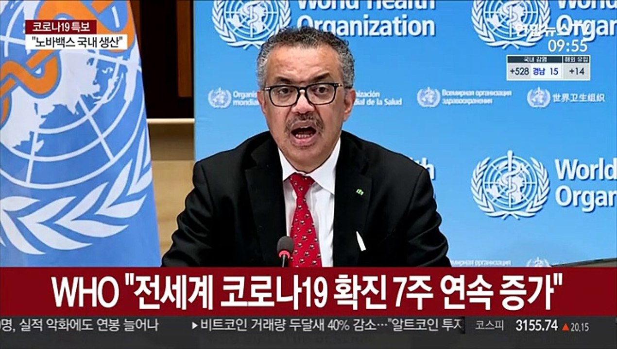WHO "전세계 코로나19 확진 7주 연속 증가"