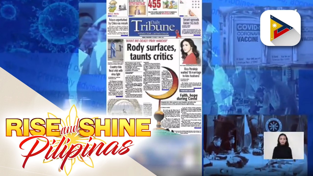 HEADLINES: Pres. Duterte, pinatunayan na maayos ang kanyang kalusugan