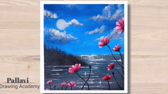 How to draw beautiful landscape painting Acrylic Colour _Pallavi Drawing Academy