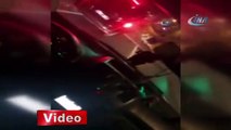 Taksici bıçakla yol kesti: İstanbul'da dehşet anları kamerada!