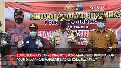 Video herunterladen: Ribuan Liter Miras dan Knalpot Bising Dimusnahkan