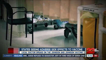 Adverse reactions from Johnson & Johnson vaccines