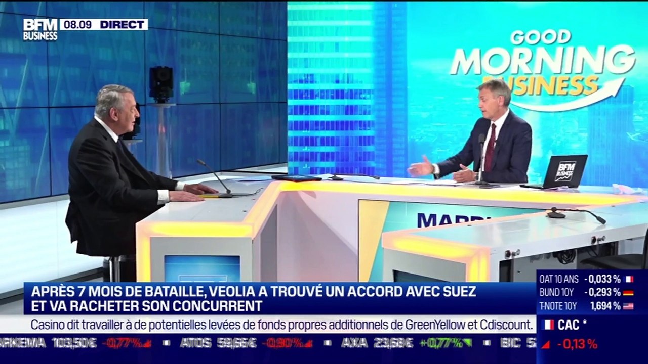 Antoine Frérot (Veolia) : Veolia va débourser 13 milliards d'euros pour racheter Suez - 13/04