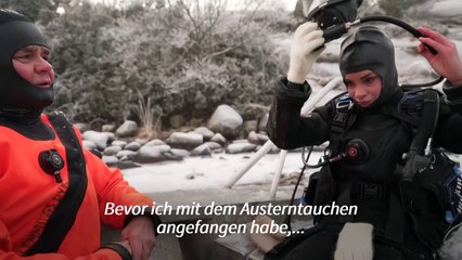 Auf hoher See mit Schwedens einziger Austerntaucherin