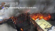 Saint-Pétersbourg: un gigantesque incendie ravage la 