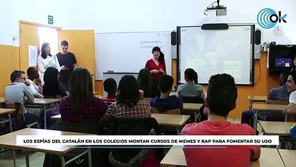 Los espías del catalán en los colegios montan cursos de memes y rap para fomentar su uso