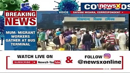 Tải video: Mumbai Migrant Workers gather At LTT Terminal _ Lockdown Fear Looms Amid Covid Spike _  NewsX