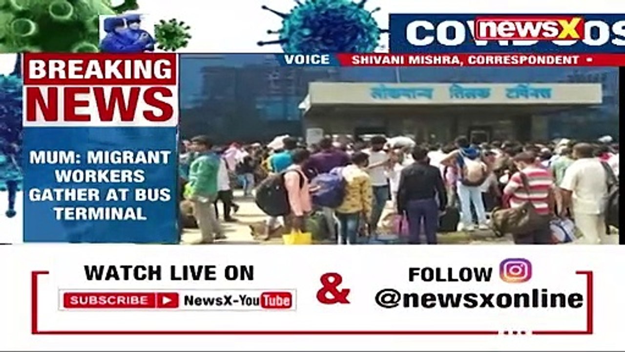 Mumbai Migrant Workers gather At LTT Terminal _ Lockdown Fear Looms Amid Covid Spike _  NewsX