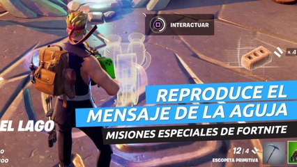 Reproduce el mensaje de La Aguja en un puesto de avanzada de una Torre guardiana en Fortnite