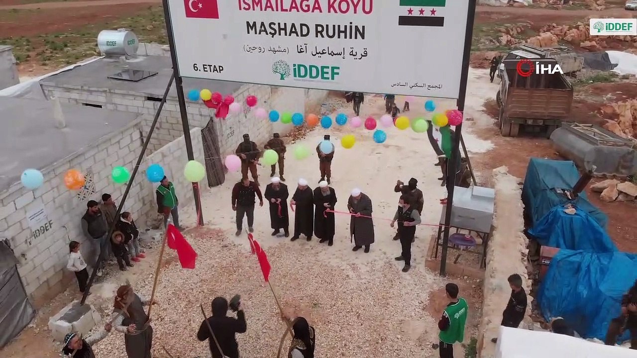 İDDEF, İdlib'deki 610 briket evin açılışını yaptı