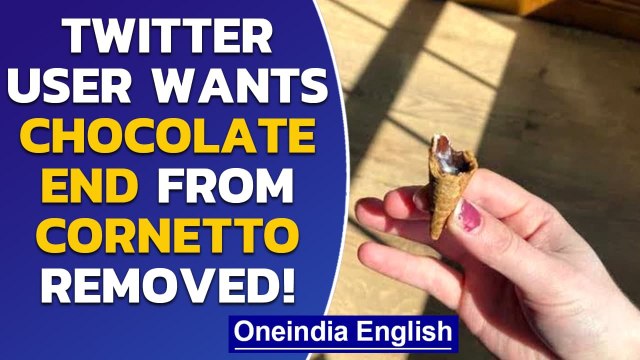 Twitter user wants to start petition to remove cornetto bottom piece, Twitter shocked| Oneindia News