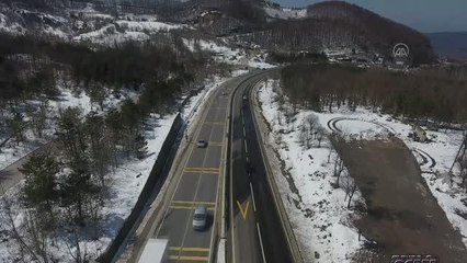 Bolu Dağı'nda kar güzel görüntüler oluşturdu