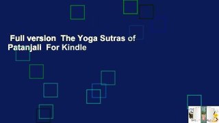 Full version  The Yoga Sutras of Patanjali  For Kindle