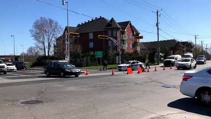 Accident à l'intersection Saint-Georges/112 le 13 avril 2021